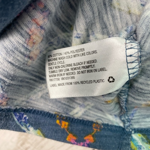 Mossimo Supply Co. Fitted Blue and Green T-Shirt size XS - Picture 6 of 6